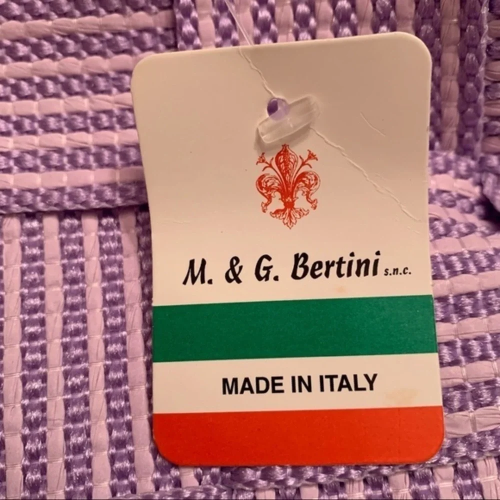 lavender bag Vintage 1960’s M. & G. Bernini basket weave Made in Italy